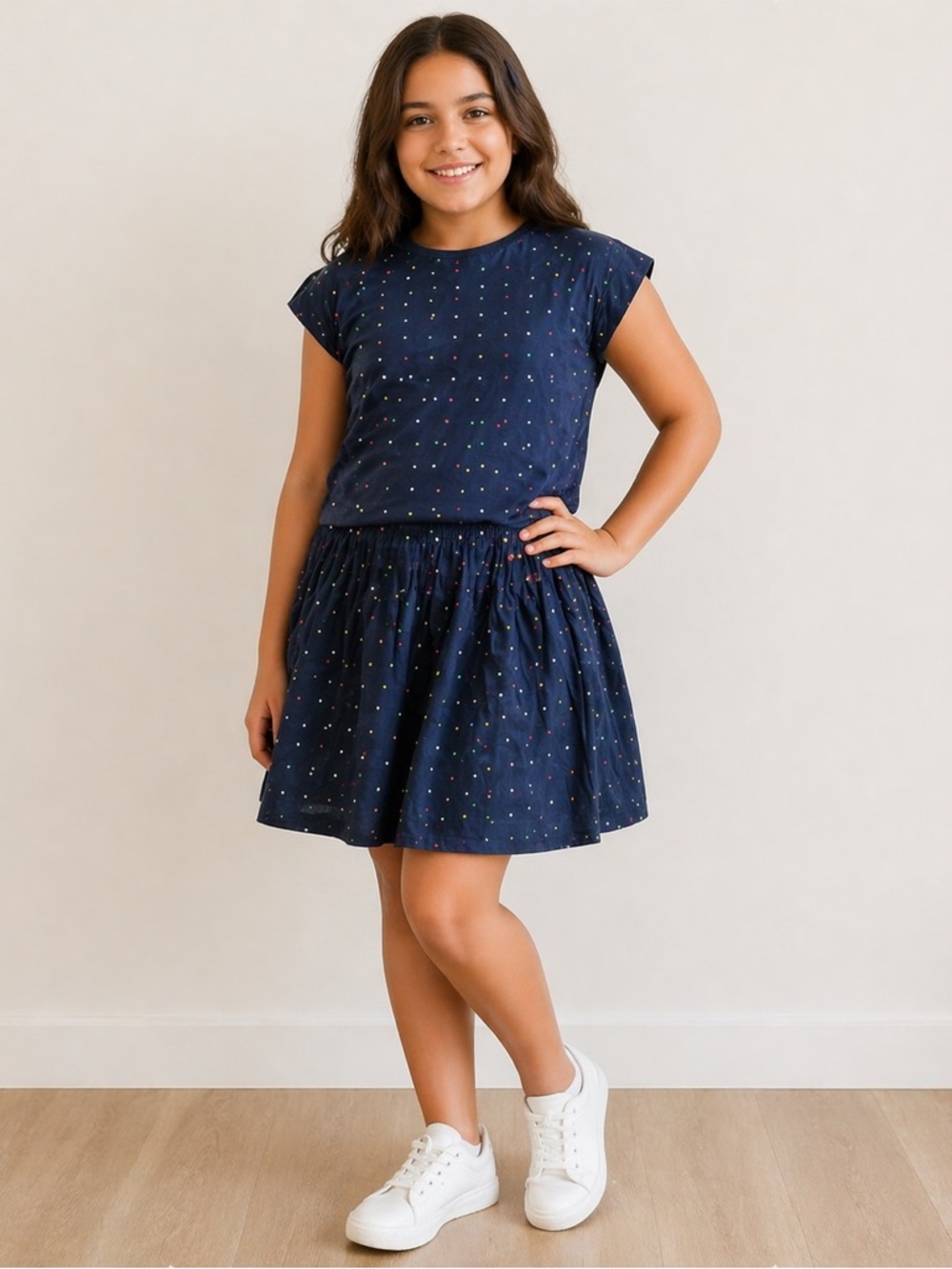 GAP Kids Navy Matching Set with Colorful Dots